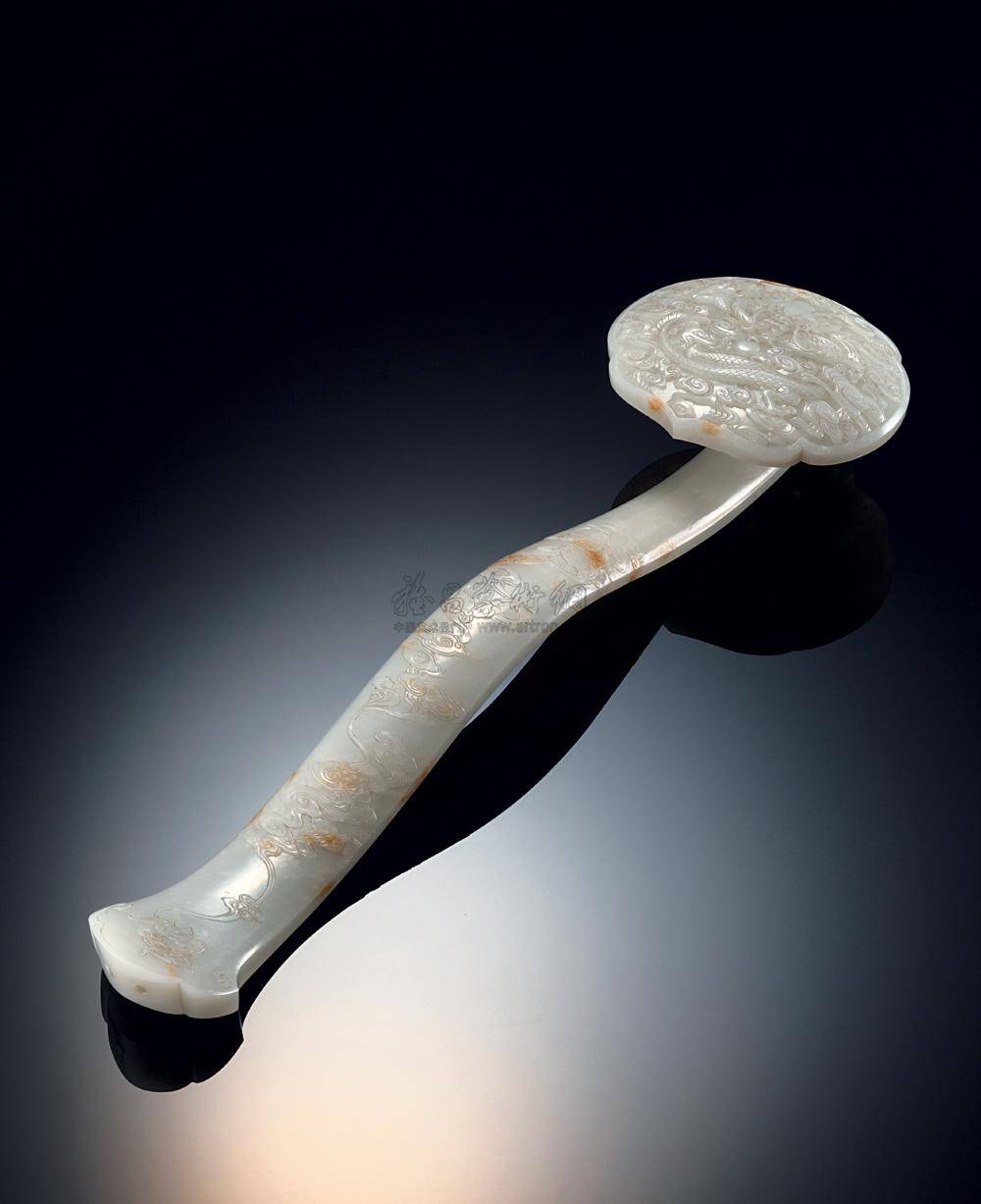 北京保利,翰海新年拍卖征集:清代玉质如意拍卖市场成交价_乾隆_白玉