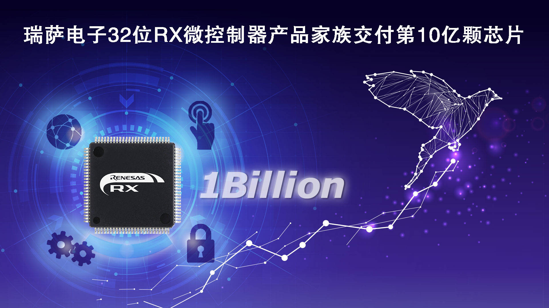瑞萨电子32位RX微控制器产品家族交付第10亿颗芯片