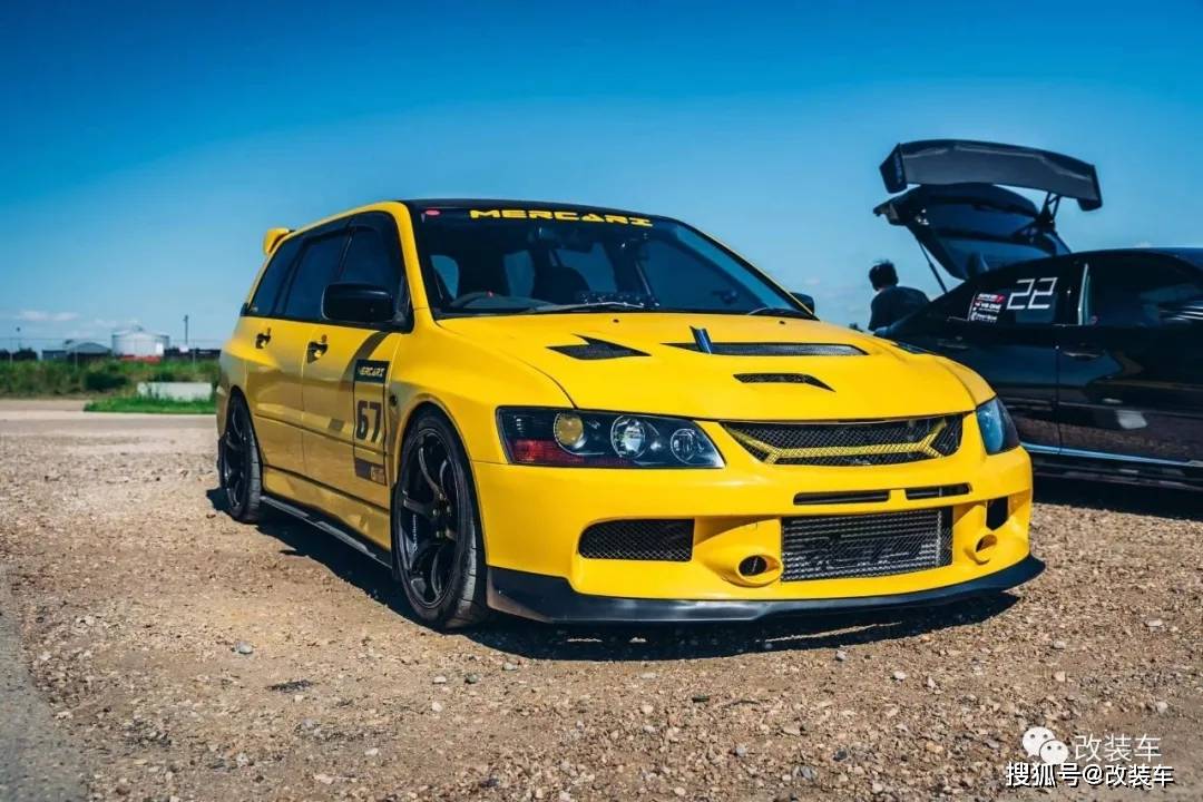 jdm"超级奶爸车"三菱evo 9瓦罐,奥迪rs 6看到都要叫声大哥