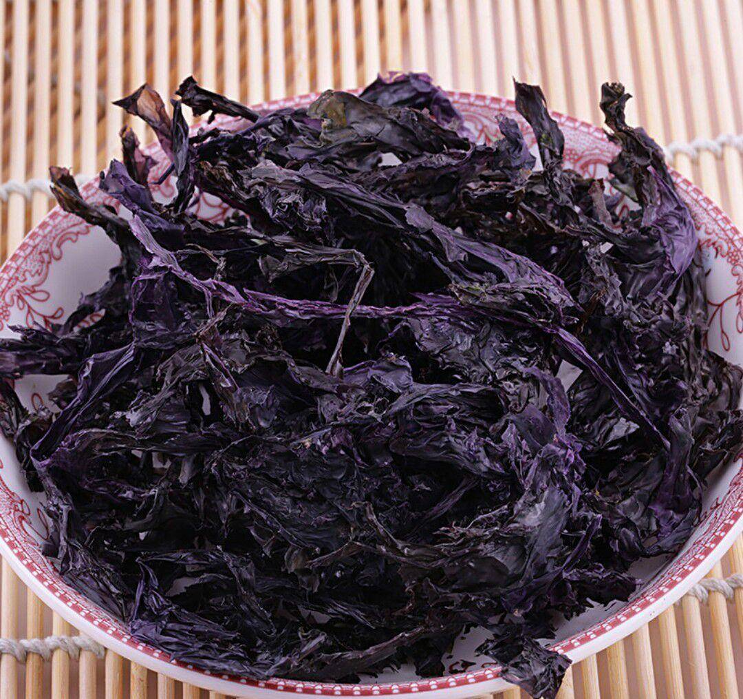 干紫菜紫色炖汤后绿色图片