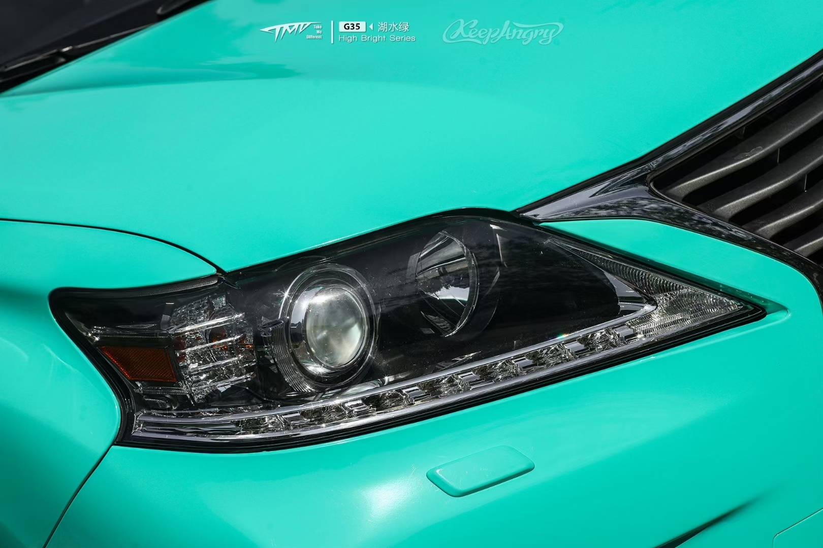 tmd改色膜潮牌车膜雷克萨斯湖水绿