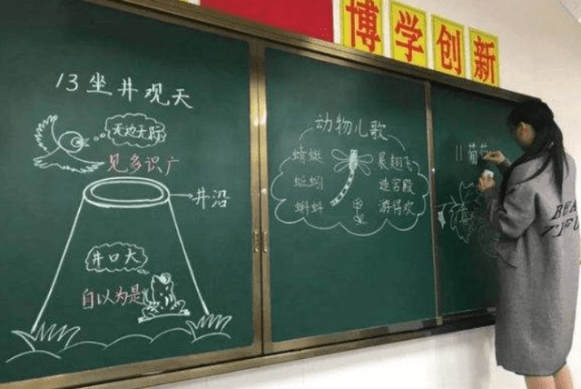 写出神仙板书,下课后学生舍不得擦,态度比经验更重要_内容_黑板_图画