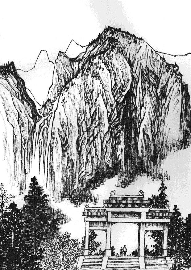 《泰山迎客松》画法示范