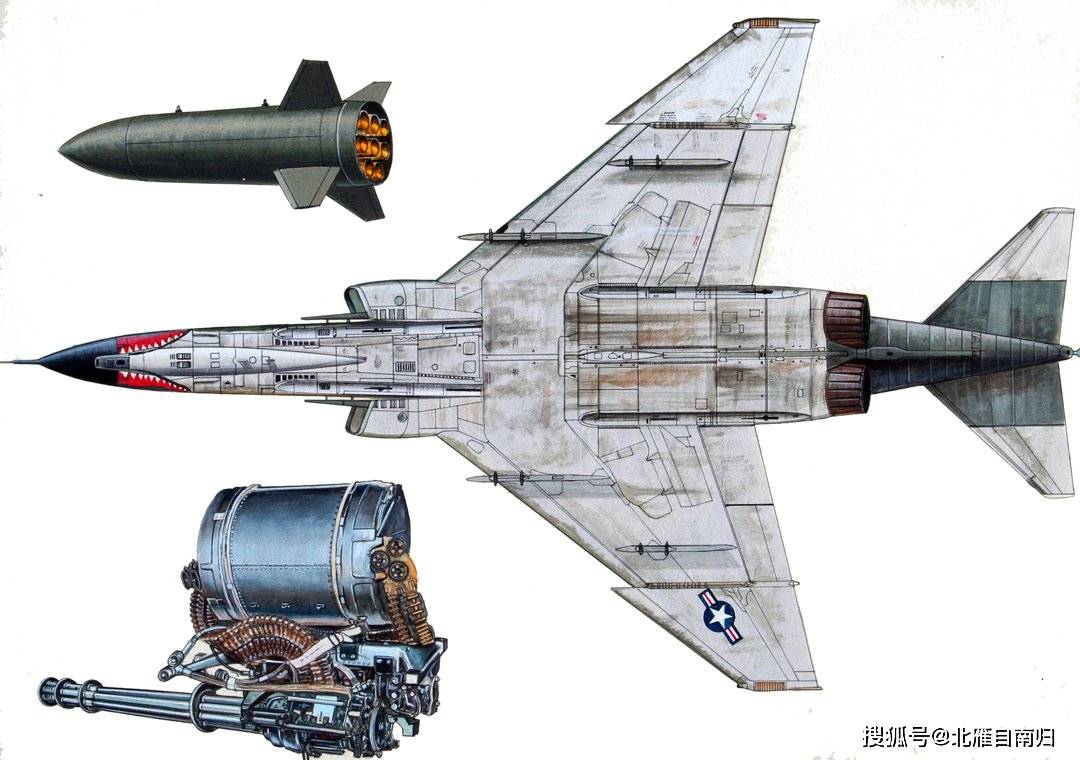 F4终极鬼怪 采用可变后掠翼设计 专为航母舰载机定制 式战斗机 美国 发动机