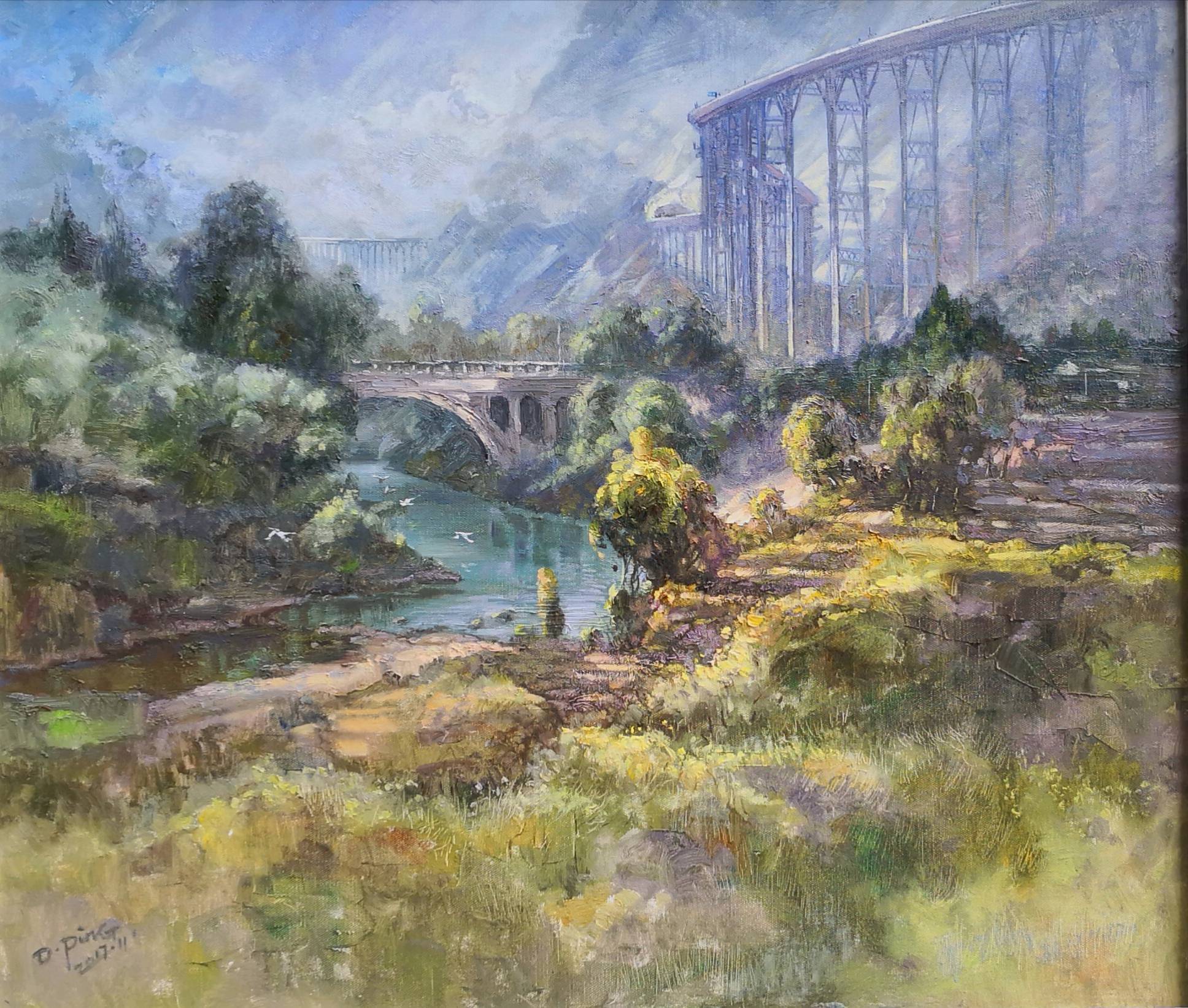 中国现实主义油画家邓平作品欣赏_四川_原乡_成都