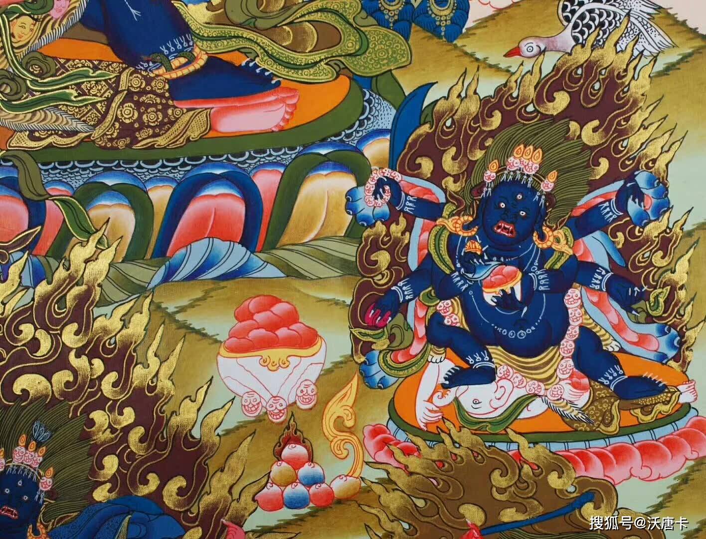 四,相传大黑天及其明妃班丹拉姆,能予贫困者以最大的福德