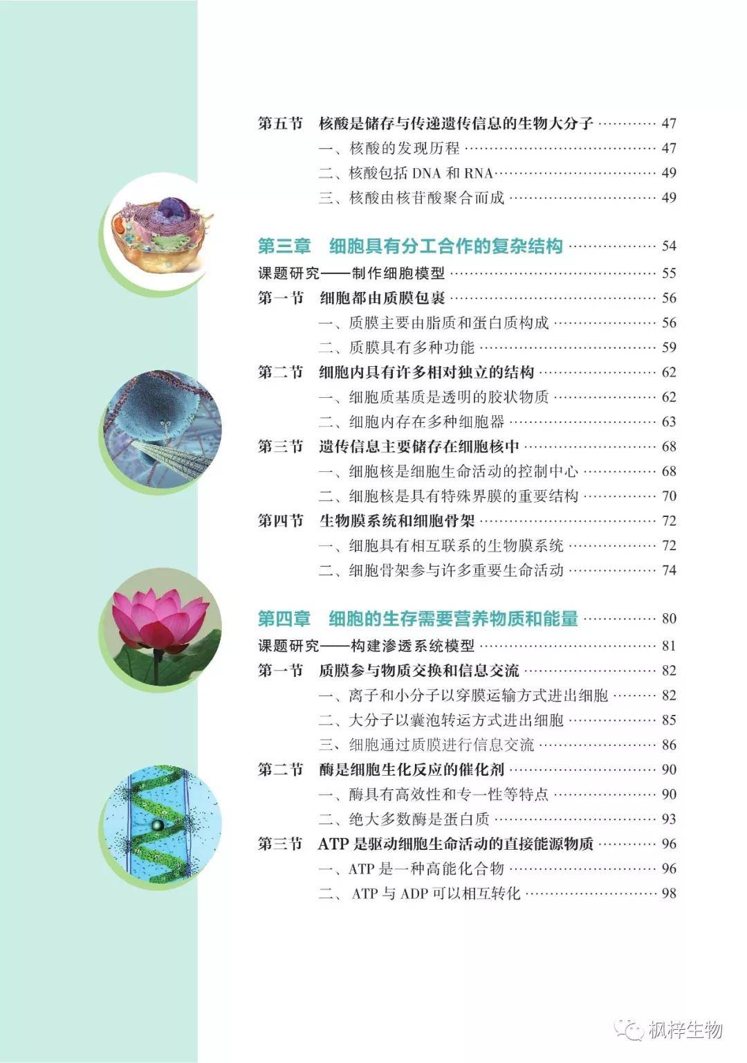 沪科教版高中生物必修一电子课本新教材pdf版