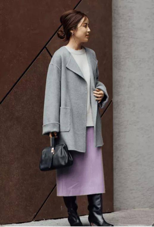 棕色 跟着日本小姐姐学大衣穿搭,温柔又优雅