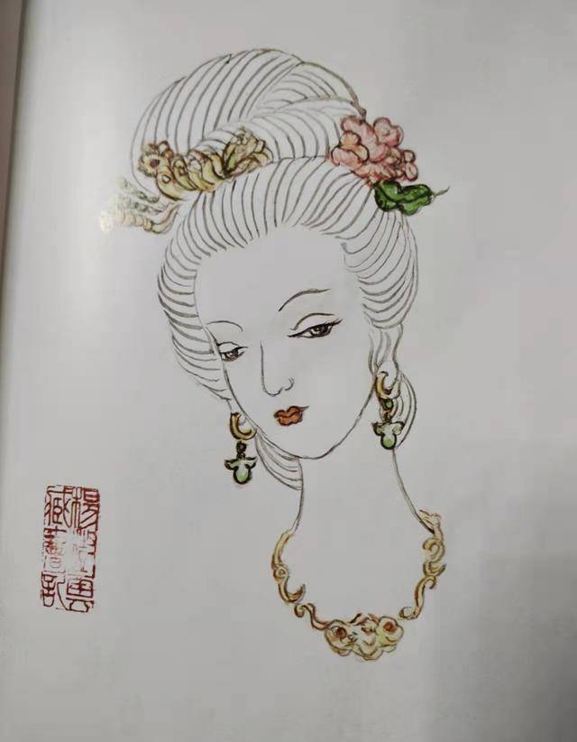 角色|87《红楼梦》杨树云的设计手稿，陈晓旭太像了，仿佛从画中走出来