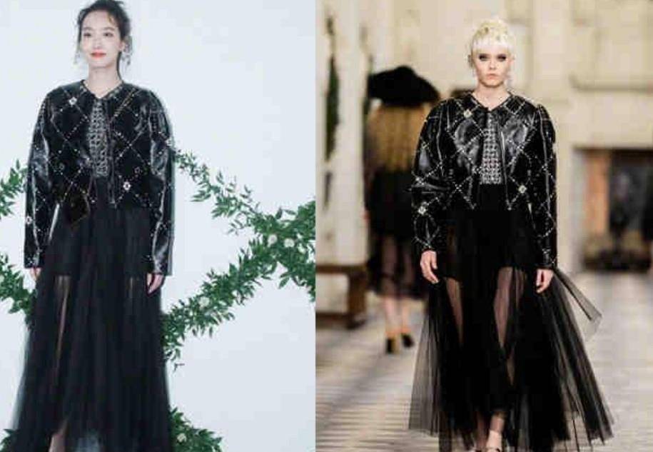 黑色 周迅穿6万的香奈儿现身节目，却显小肚腩身材，穿得贵反而翻车了