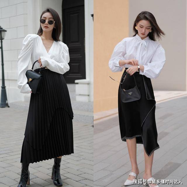 黑色 春天配色灵感：黑色+白色，优雅高级，气质简约又温柔
