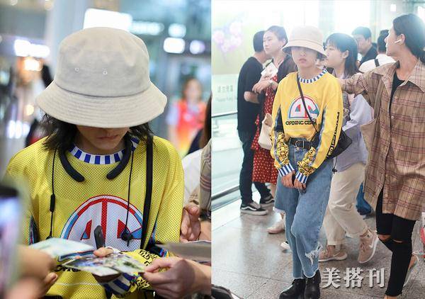 演技 太乖了吧！张子枫渔夫帽机场被粉丝吓懵，憨笑签名乖巧等助理救援