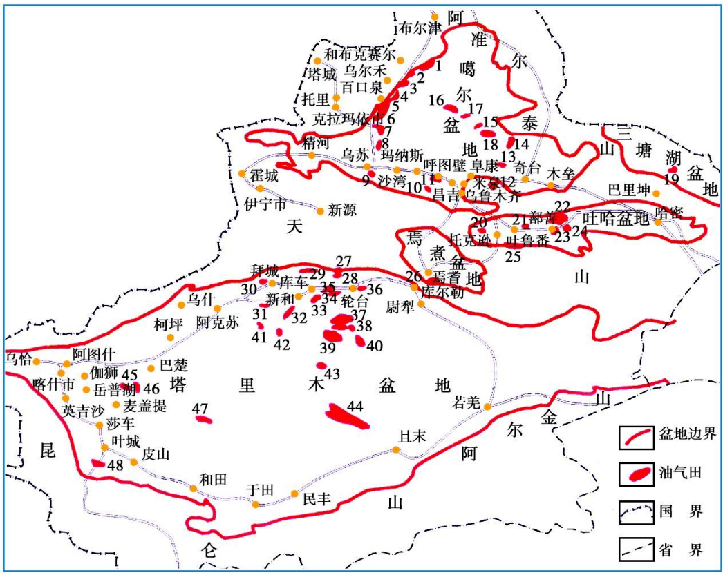 虽然经过60多年的油气勘探开发,新疆塔里木盆地,准噶尔盆地和吐哈盆地