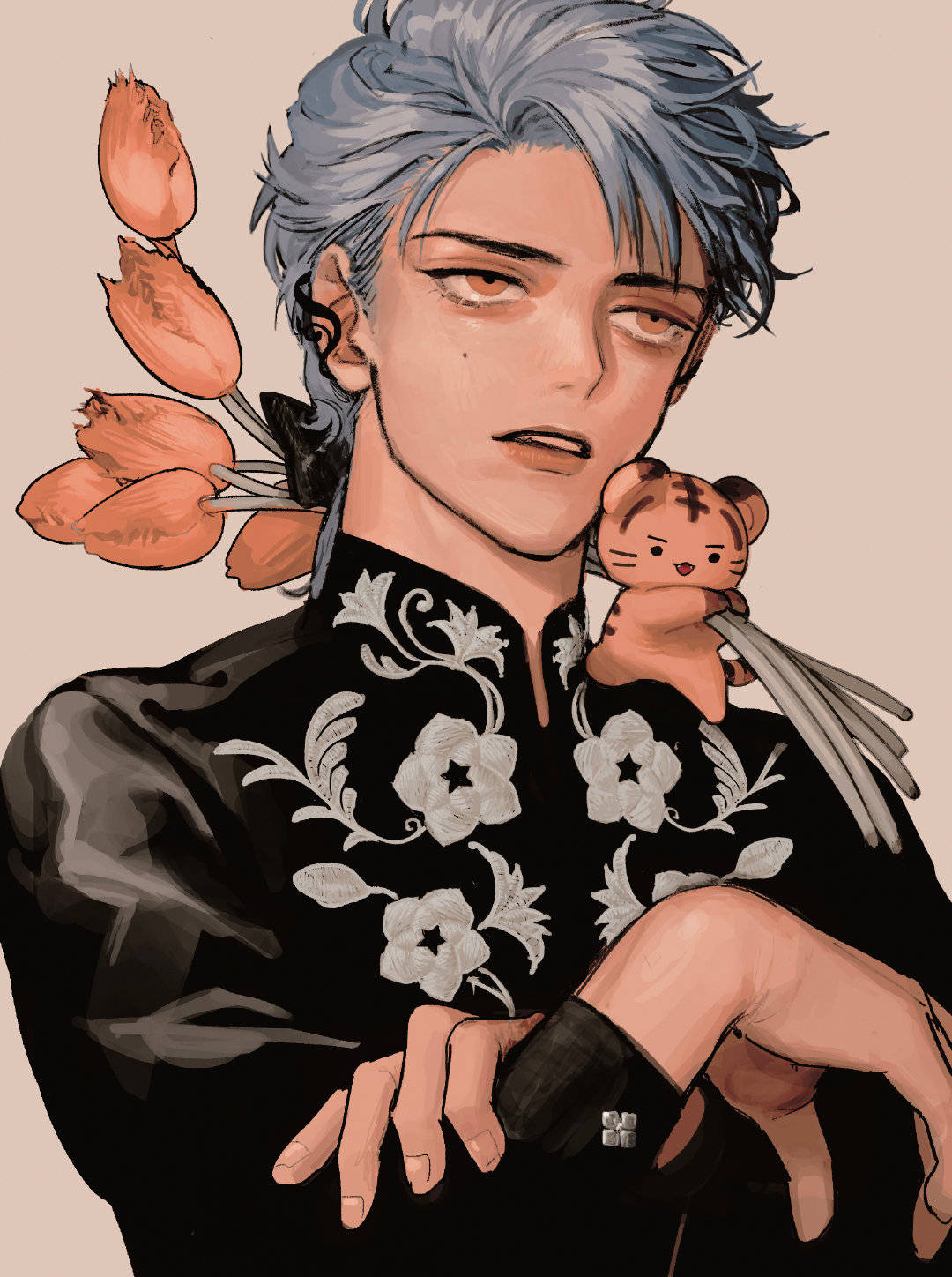 异域风情的美男子插画时代感和设计感都超强让人爱的很