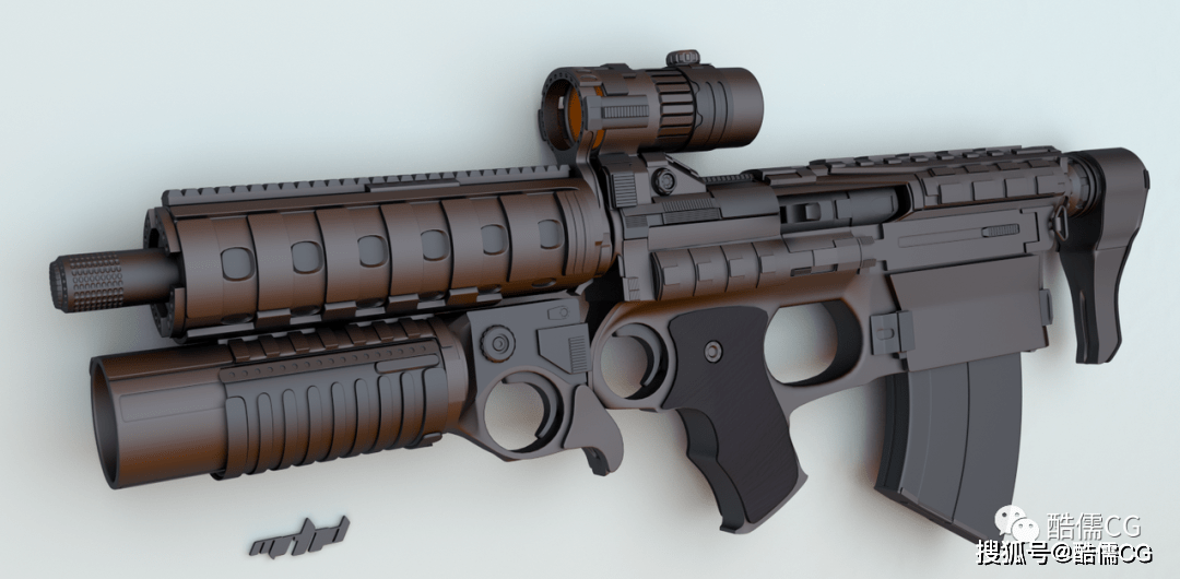 建模参考丨3d枪炮激光次世代热武器第一期