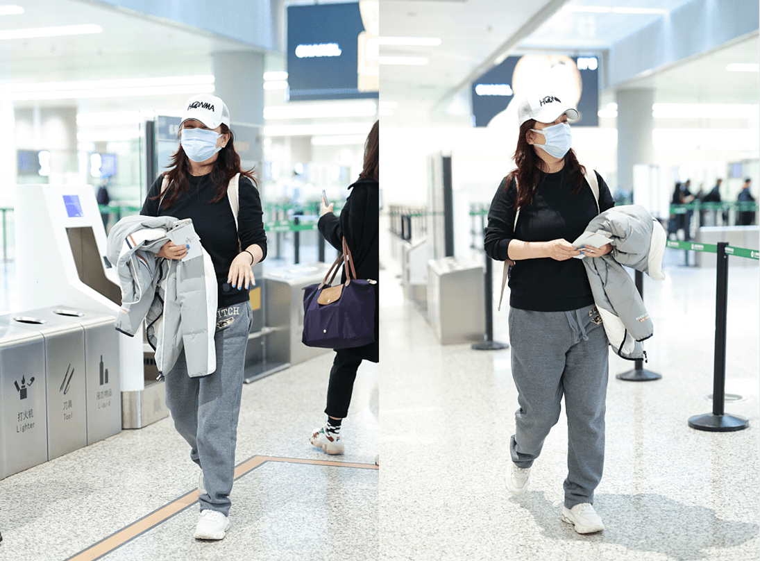 黑色 陈松伶虽然不怎么瘦,可穿搭还挺有魅力的,穿深色服装一点都不土