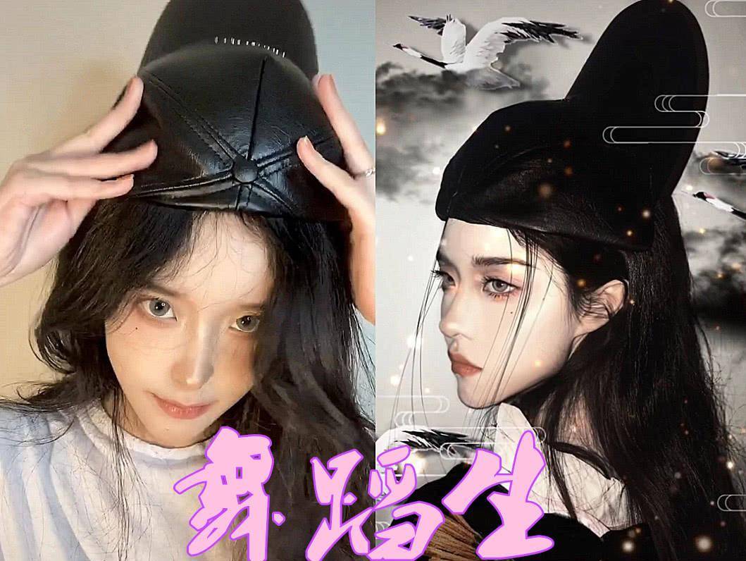 女孩子同是“戴帽拍”，文科生还好，体育生英俊，看到美术生：东方不败来了！