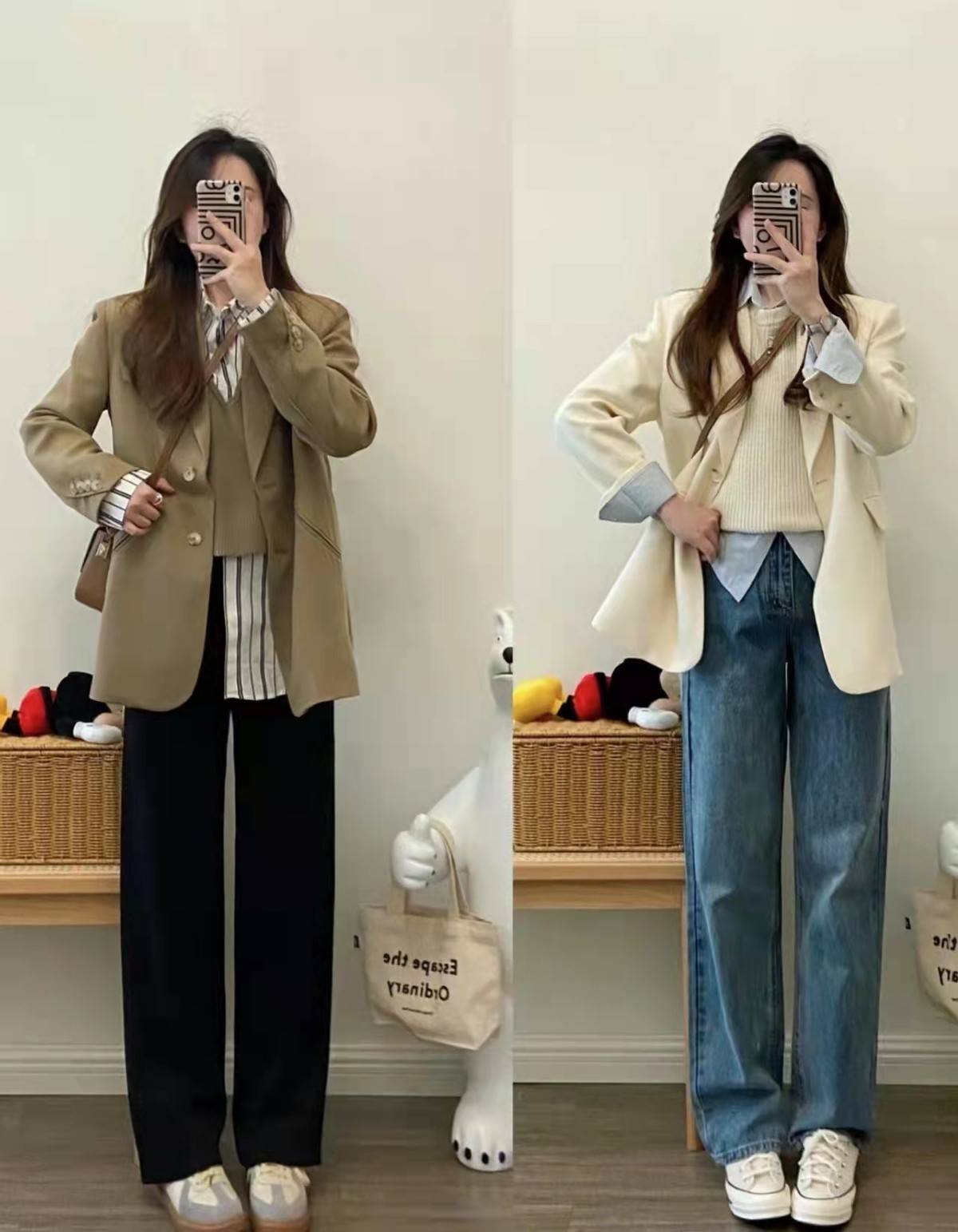 距离感 春天满满气质上身的搭配,休闲上班皆可穿,轻轻松松美出圈