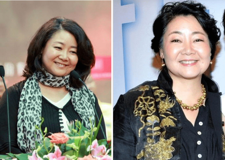 卷发53岁的萨日娜身材微胖也时髦，烫卷发穿长裙，妈妈们照着穿很优雅