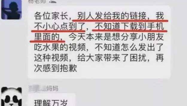 家长|女子老师将不雅视频发到家长群，家长却表示理解：没必要上纲上线