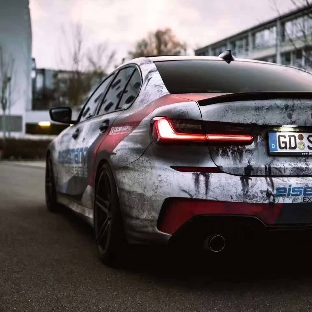 skto改色膜宝马赛道做旧烟熏整车彩绘膜定制