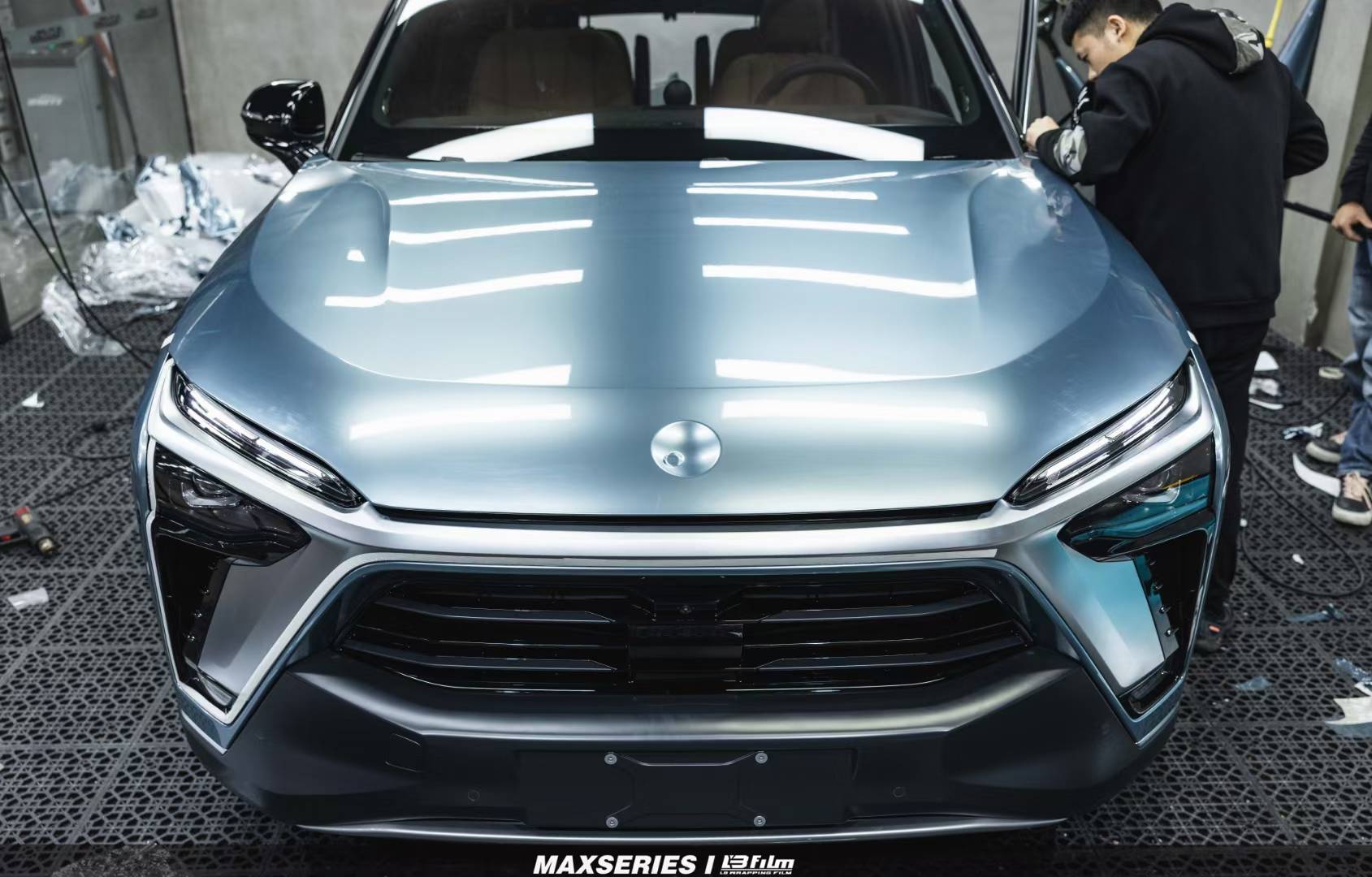 lbfilm改色膜蔚来es8液态金属索玛托蓝