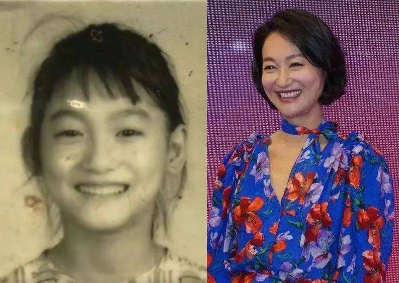 小时候的惠英红,笑容灿烂,仿佛盛开的花朵,她的牙齿整齐又均匀,仿佛做