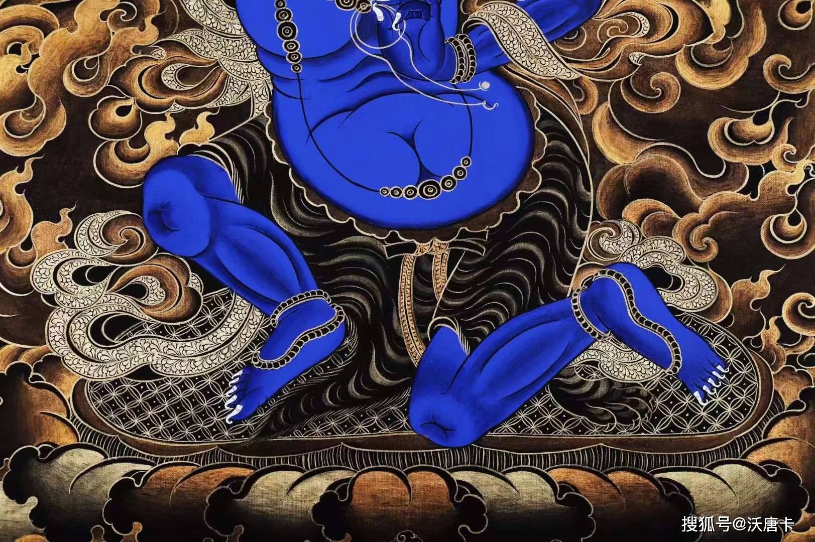 接下来请朋友们欣赏一组编号为138-521260的热贡不动明王唐卡:而手绘