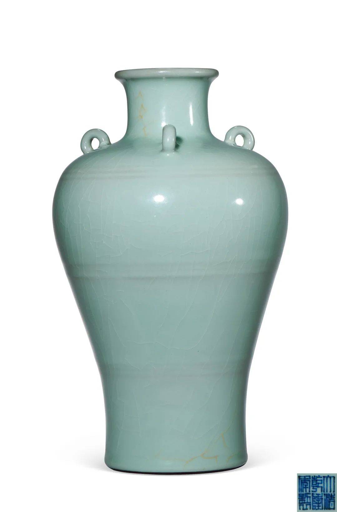 清乾隆御制仿官釉弦纹三系梅瓶_雍正帝_瓷器_清宫