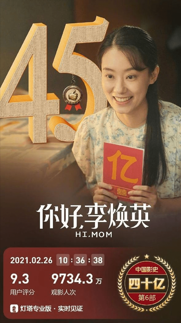 因为|我希望贾玲取得好成绩，但不希望李焕英成为中国第一票房！！