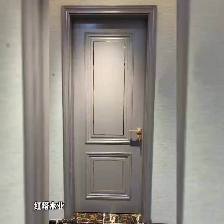 烤漆门搭配扣线金属线卧室门