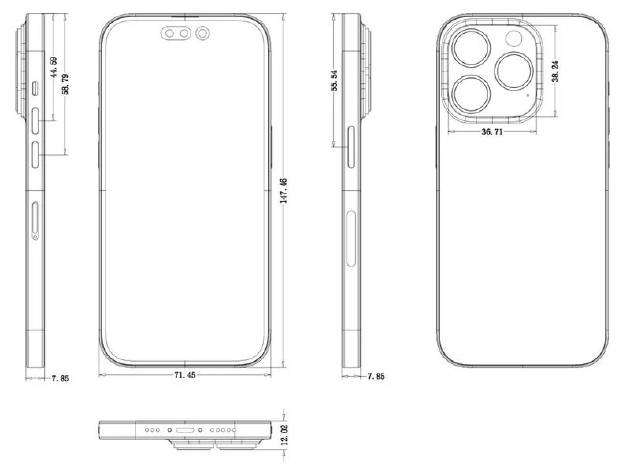 苹果|iPhone14Pro系列新爆料：这次有了具体机身尺寸