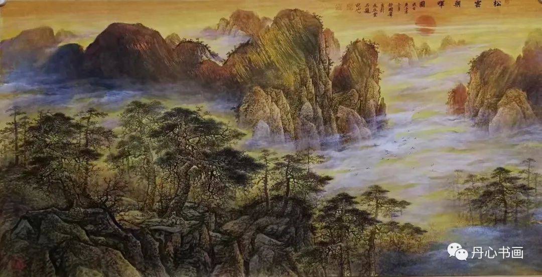 构图雄浑飘逸稳重山水画家邓国峰