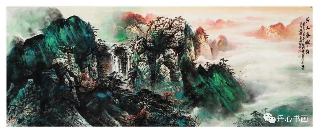 构图雄浑飘逸稳重山水画家邓国峰