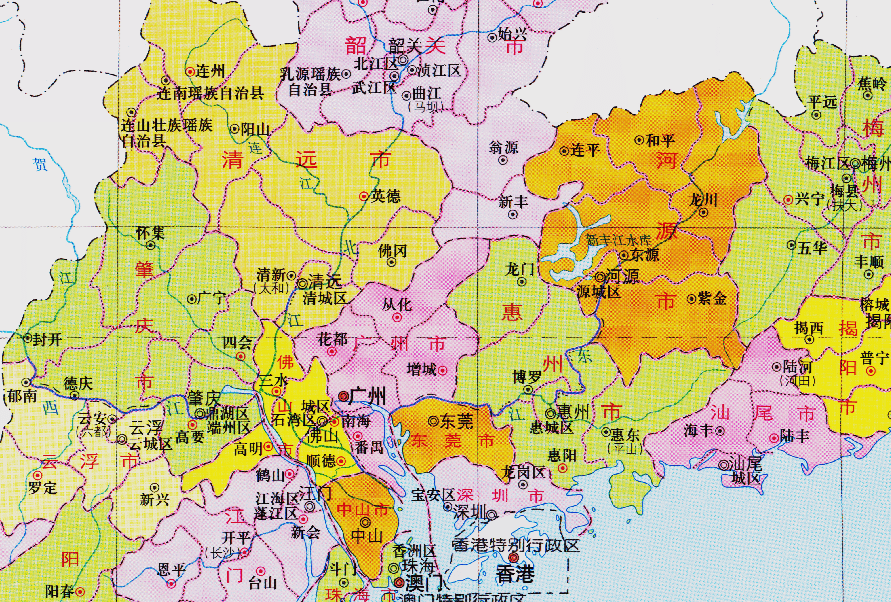 廣東省的區劃變動21個地級市之一廣州市為何有11個區