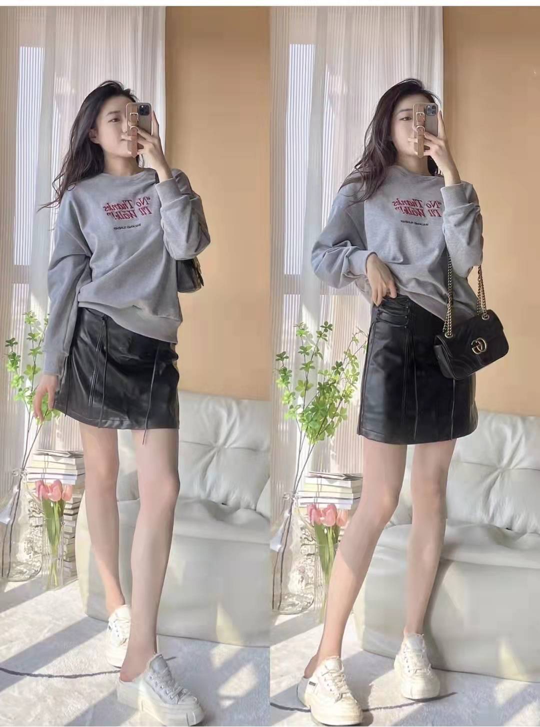 黑色皮裙搭配什么上衣比较好看