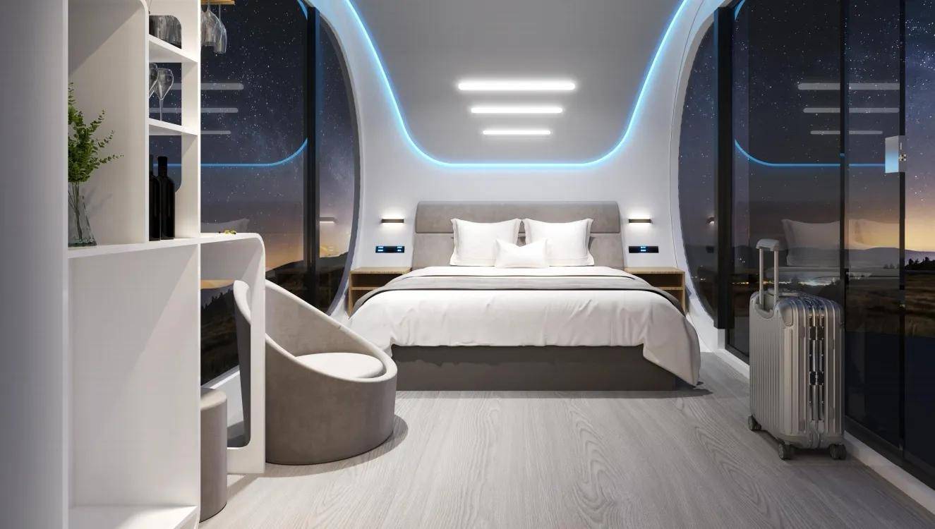 酷幻造型苹果舱太空舱装配式建筑可移动房屋