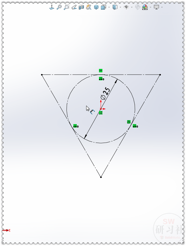 用solidworks畫一個三角形的莫比烏斯環