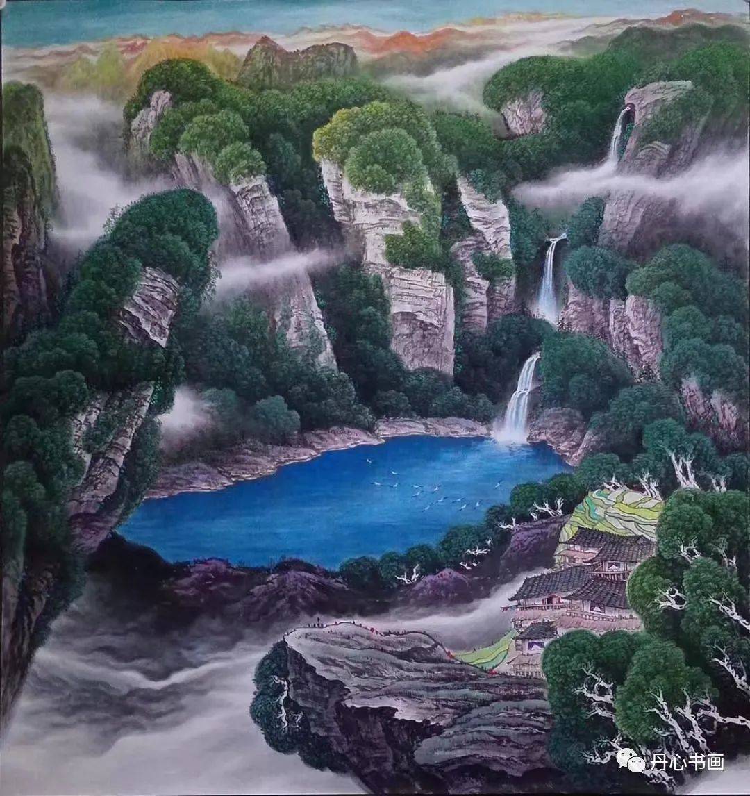 构图雄阔气势蔚然山水画家万柳兴