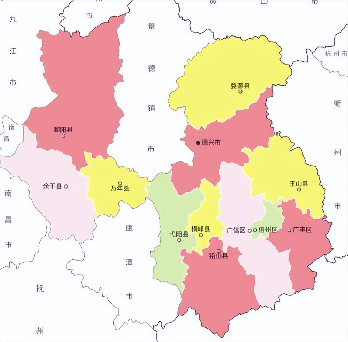 例如江西省與安徽省,江西省與湖南省等等