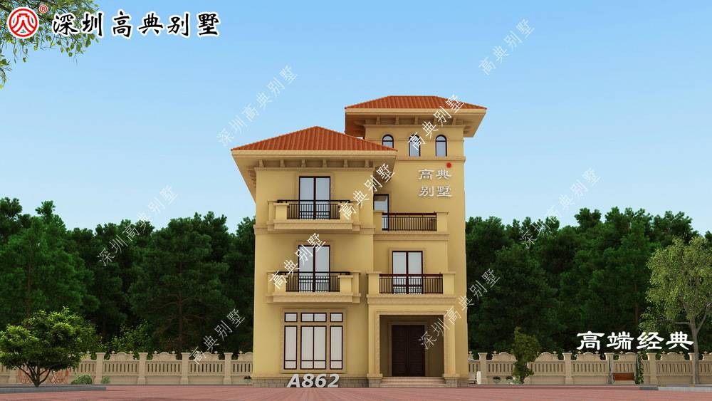 简欧设计 给人一种古典美 同时节省建筑成本 农村 房子 别墅