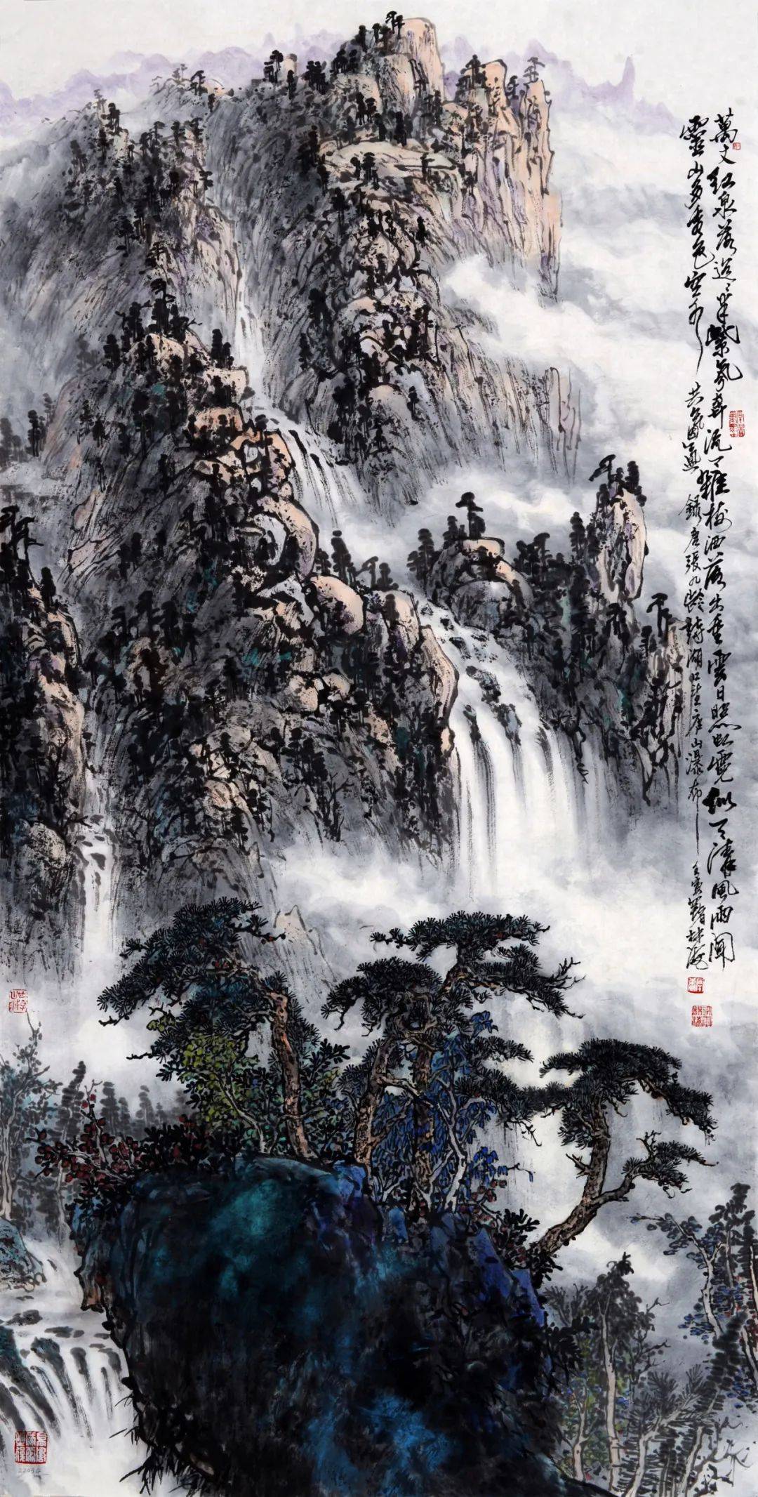 融古出新问道烟云著名画家田林海山水画鉴赏