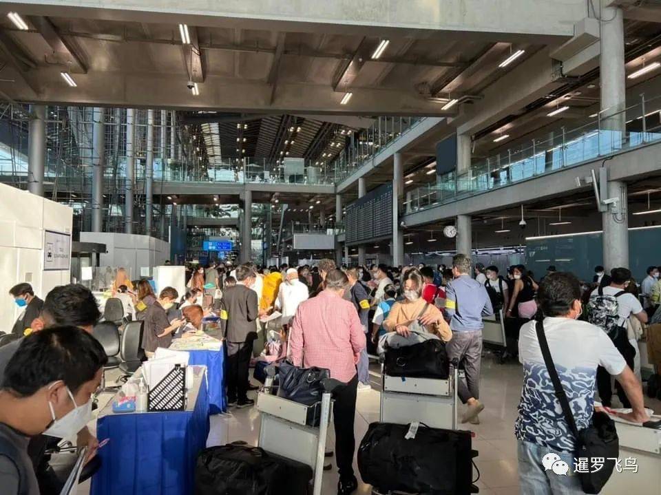 曼谷国际机场重回繁忙景象，泰国取消登机前PCR后，旅客翻倍