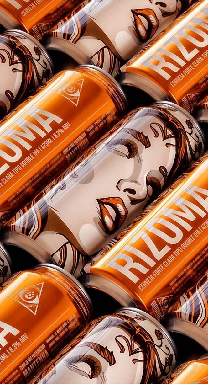 大字会强视觉冲击力时尚人物插画精酿啤酒包装设计