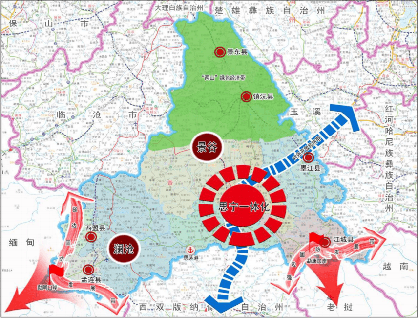 2022年普洱市產業佈局及產業招商地圖分析_發展_中商情報網_區域