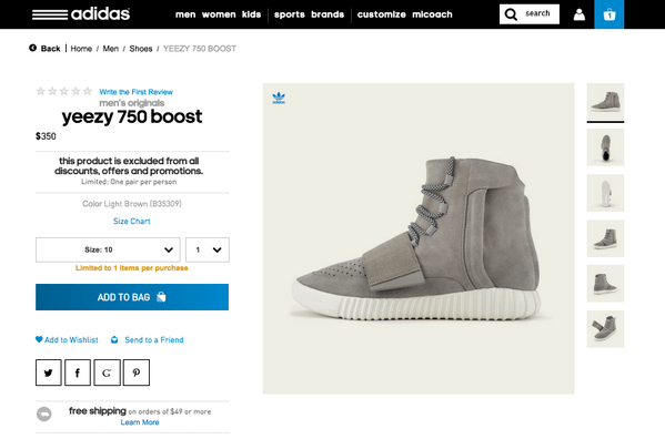 原创yeezy750补货吧