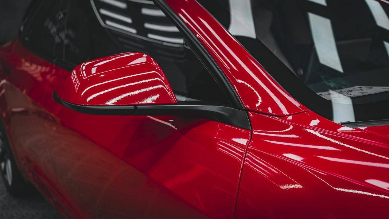 天津汽车改色特斯拉model3胭脂红贴膜案例分享