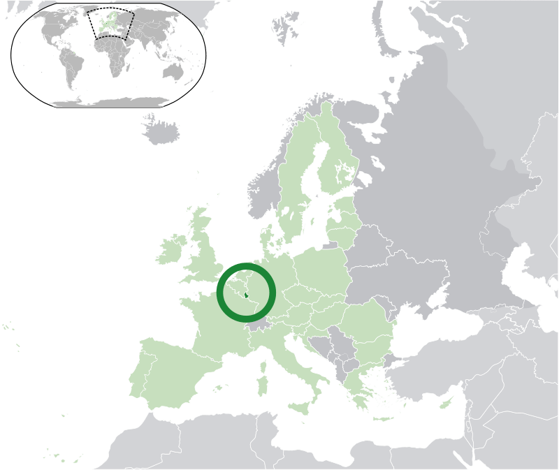 卢森堡的位置图