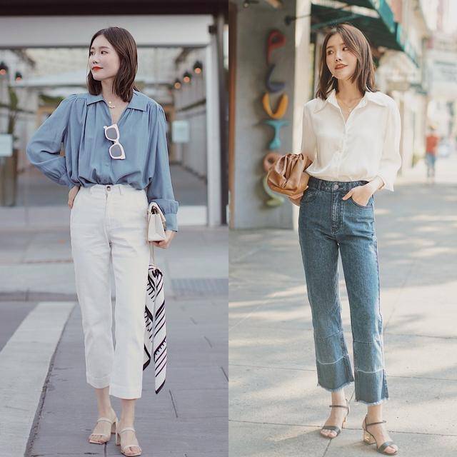 原创夏天穿九分裤搭配凉鞋更显气质这些穿搭干货送你很实用