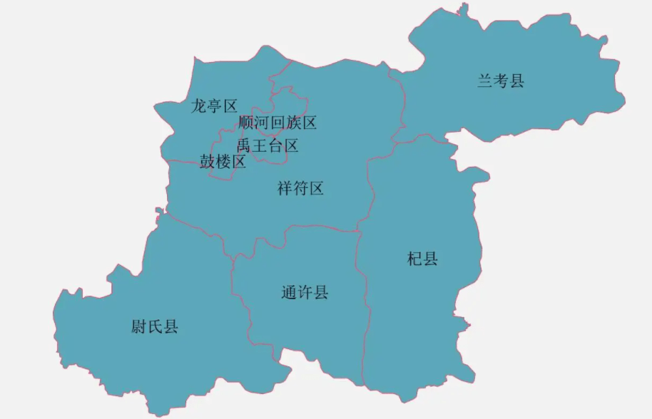 河南开封地理位置图图片